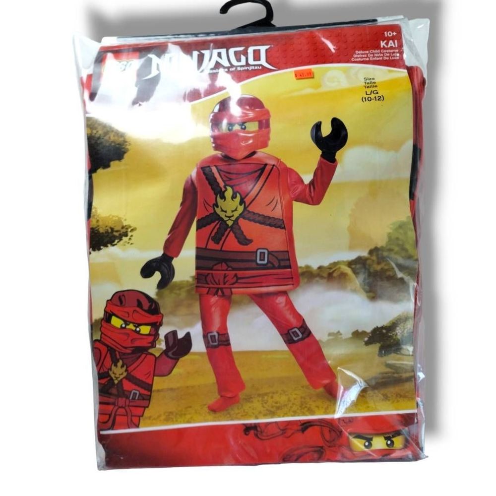 Lego Ninjacq Kai Child Costume Sz 10-12 Halloween Character Costume